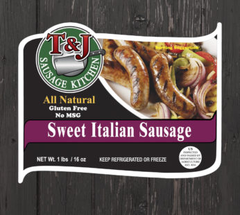 T & J All Natural Sweet Italian Sausage (5lb)