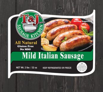 T & J All Natural Mild Italian Sausage (5lb)