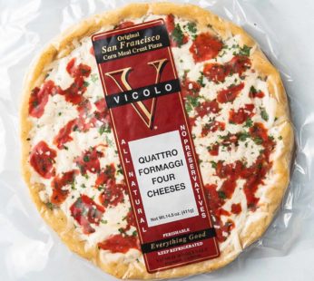 Vicolo Pizza – Quattro Formaggi  (Four Cheeses – Corn Meal Crust)