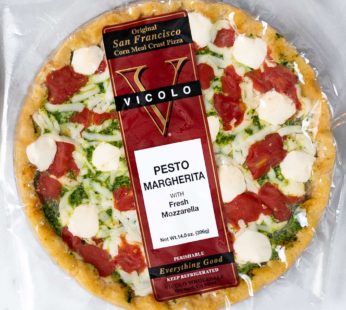 Vicolo Pizza – Pesto Margherita  (Corn Meal Crust)